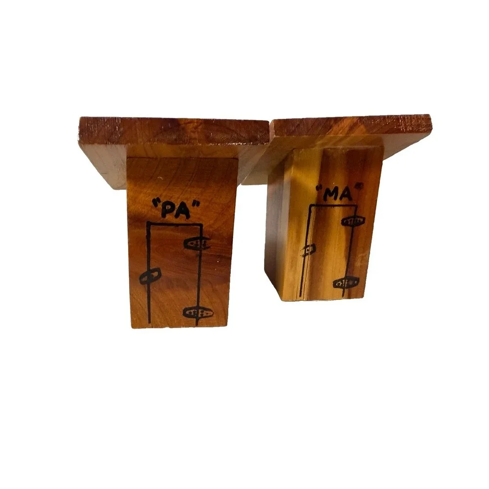 Vintage Salt Lake City Wooden Outhouse Salt Pepper Shakers Ma Pa Souvenir Utah